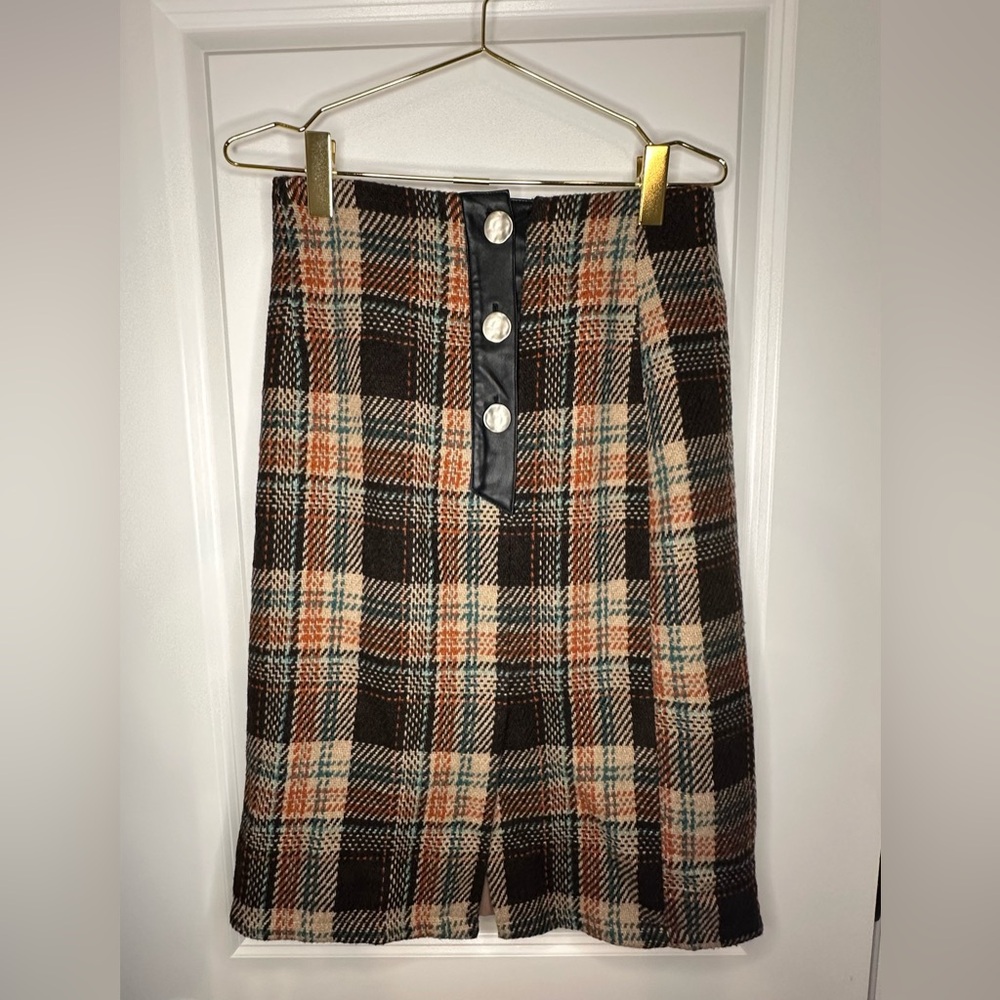 New With Tags • Urban Revivo Wool-Blend Plaid Pencil Skirt – Women’s Size 8 - Picture 1 of 4